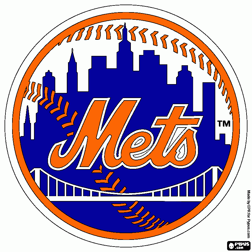 mets emblem coloring page