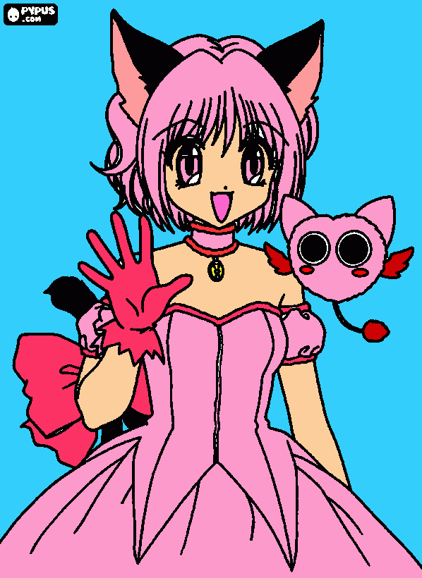 mew mew nichigo coloring page