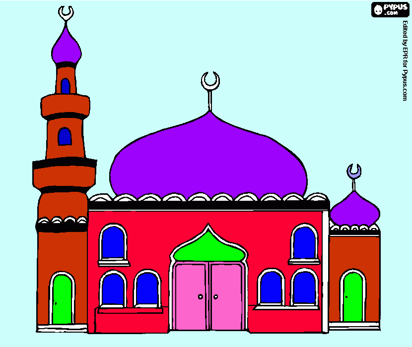 Mewarnai Masjid (Almaira B2) coloring page
