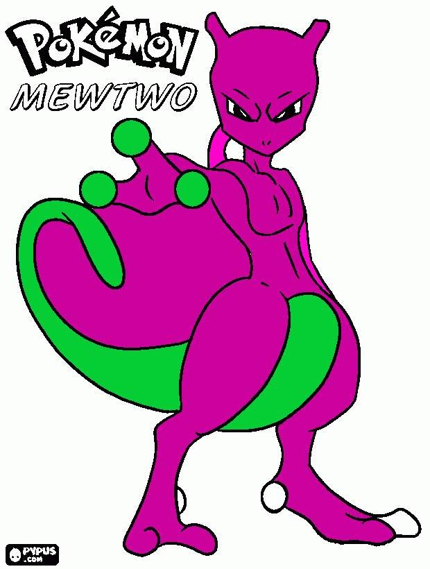 mewtow coloring page