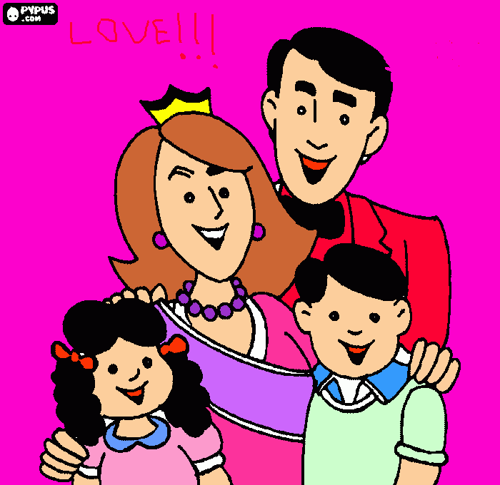 MI MAMA Y SU  HIJA coloring page