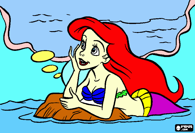 mica sirena coloring page