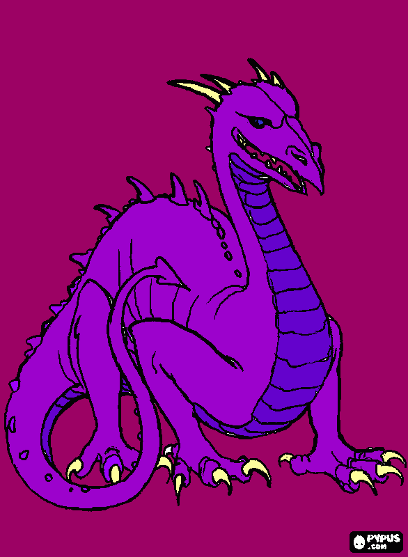 mighty dragon coloring page
