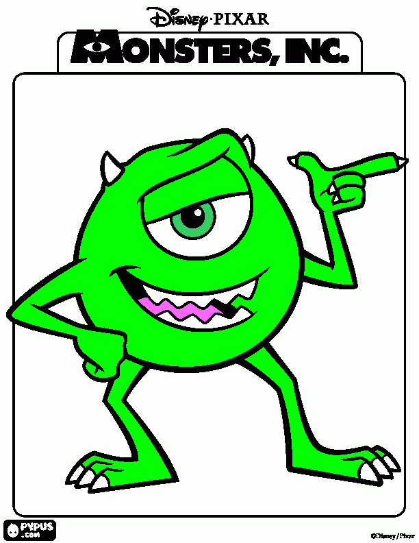 Mike Wazowski :) coloring page