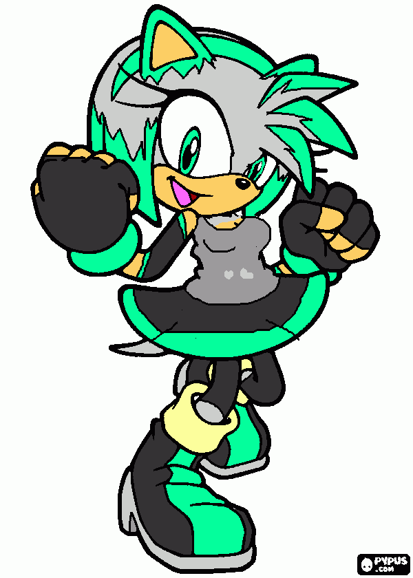 Miku the hedgehog coloring page