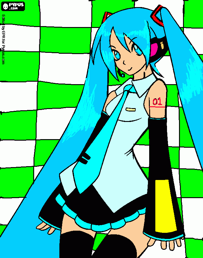 Miku coloring page