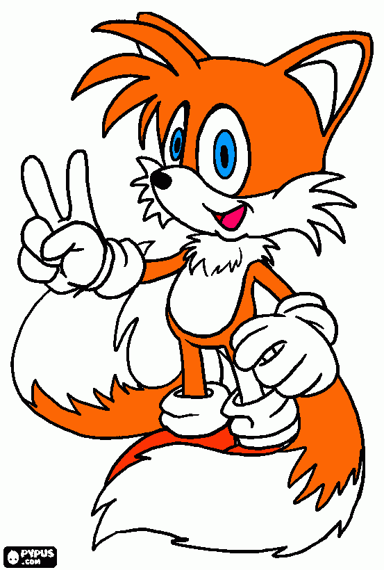 Miles Tails Prower coloring page