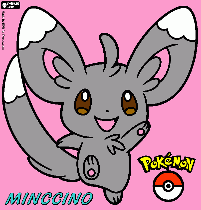 minccino awsome coloring page