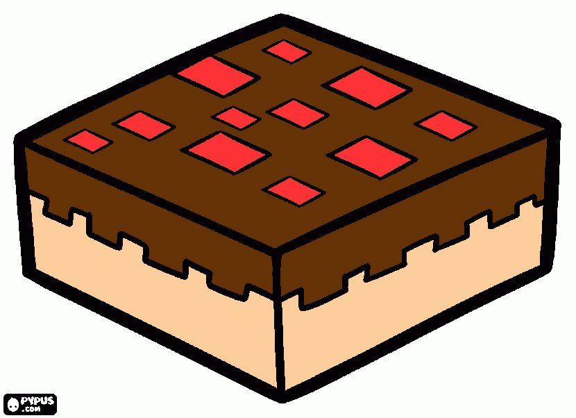 Minecraft Cake for Brayden coloring page