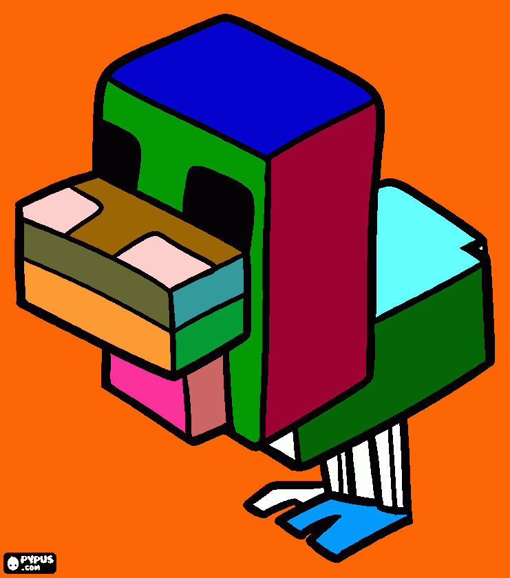 minecraft duck coloring page