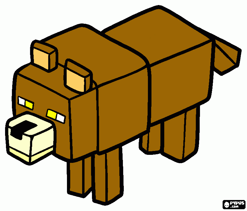 Minecraft: Josh the Wolf coloring page