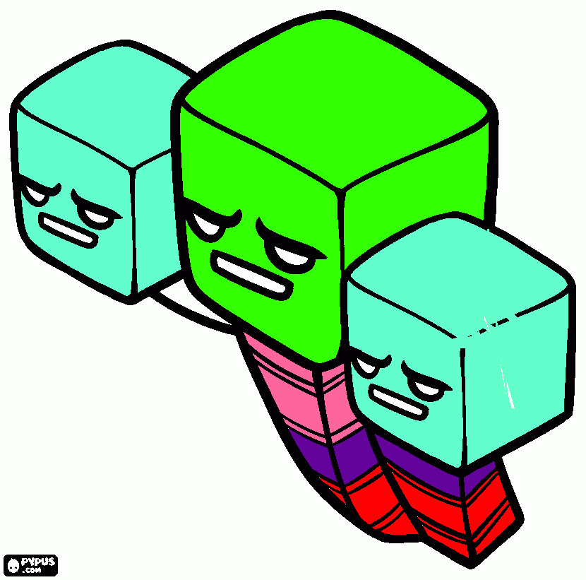 Wither Minecraft Coloring Page