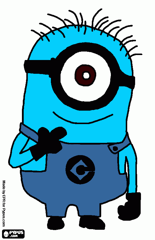 minion (blue minion) coloring page