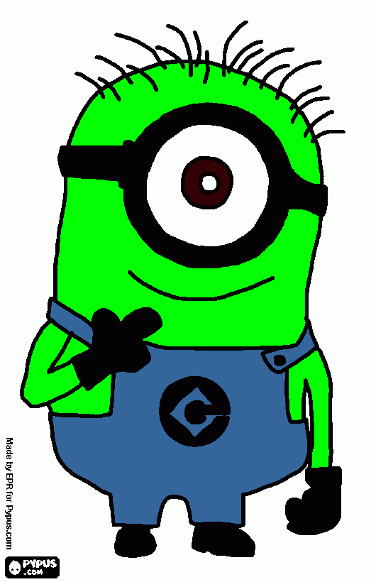 minion (green minion) coloring page