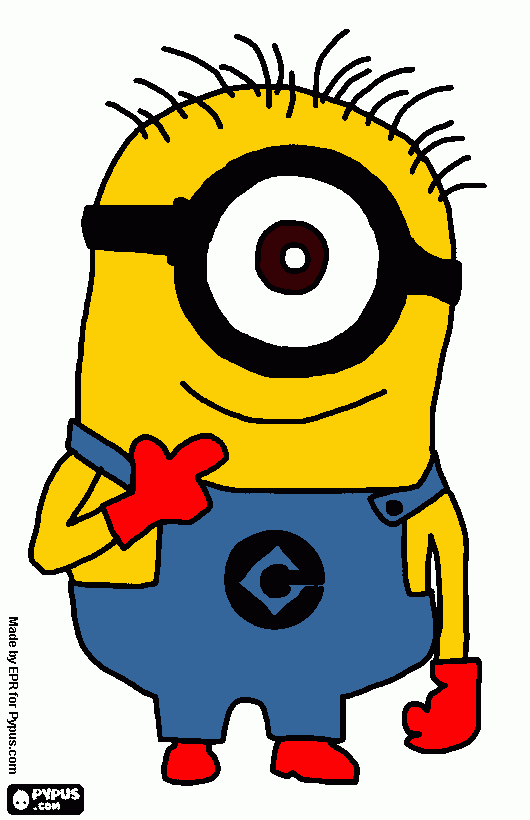 minion (red gloves/shoes) coloring page