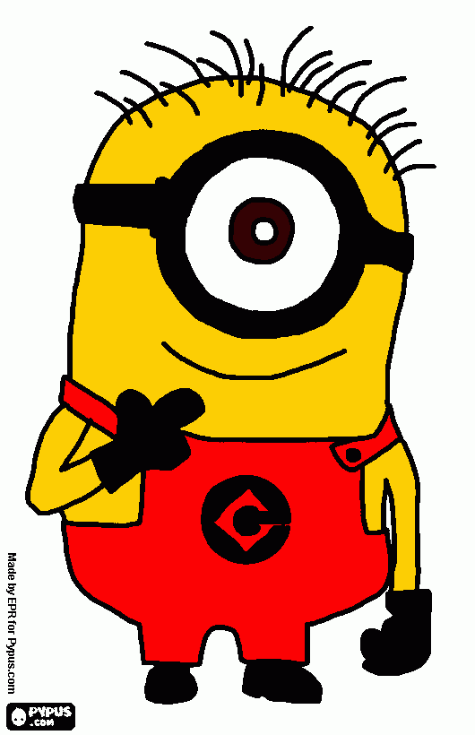minion (red pants) coloring page