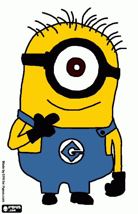 minion (white logo) coloring page