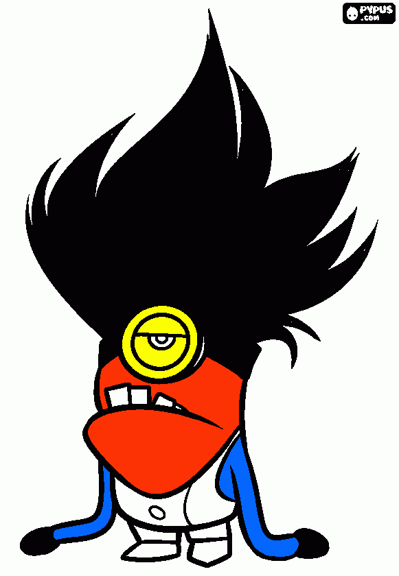 minion color coloring page