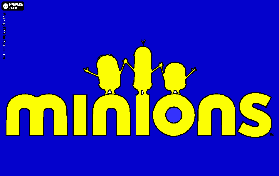 minion logo coloring page, printable minion logo.