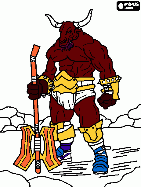 minotaur coloring page