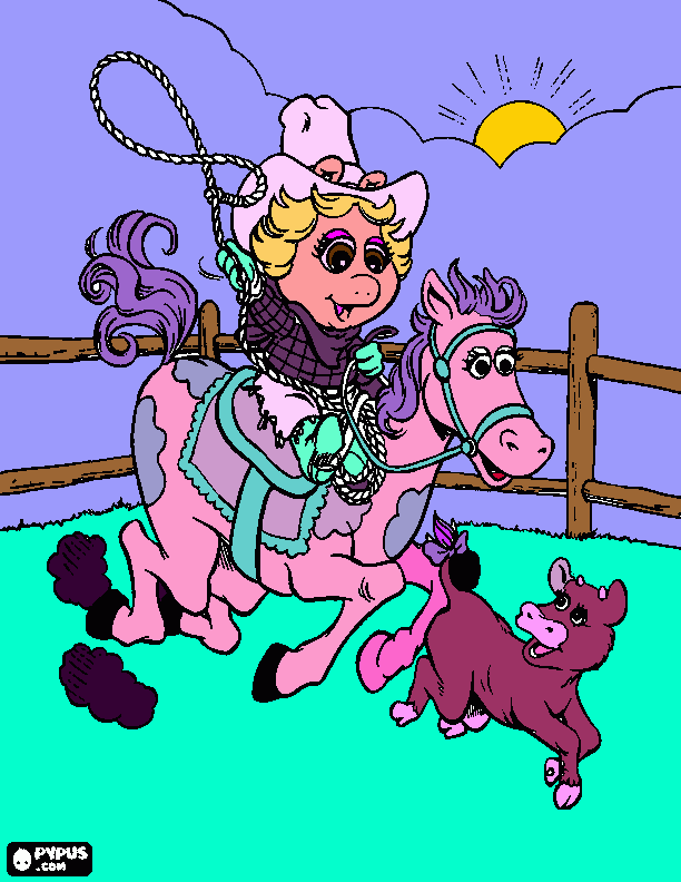 Miss piggy coloring page