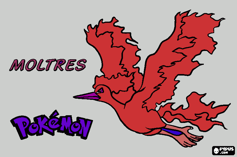 moltre the firebird coloring page