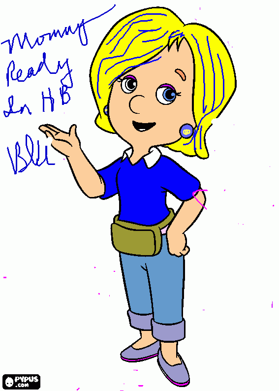 Mommy ready for spirit week coloring page
