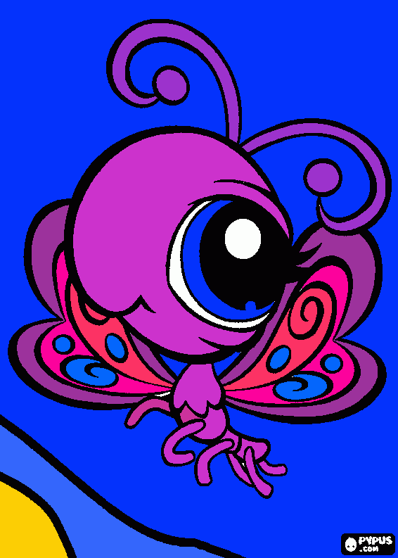 momo motylek coloring page