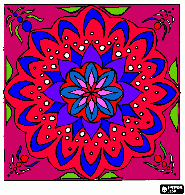 mon mandala coloring page