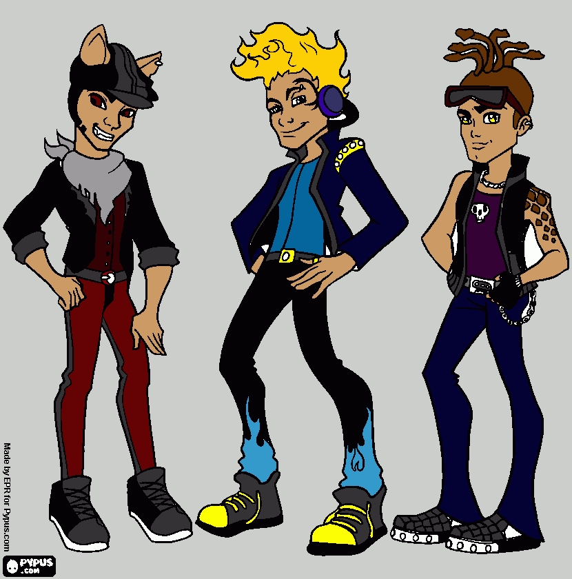Monster Boys coloring page