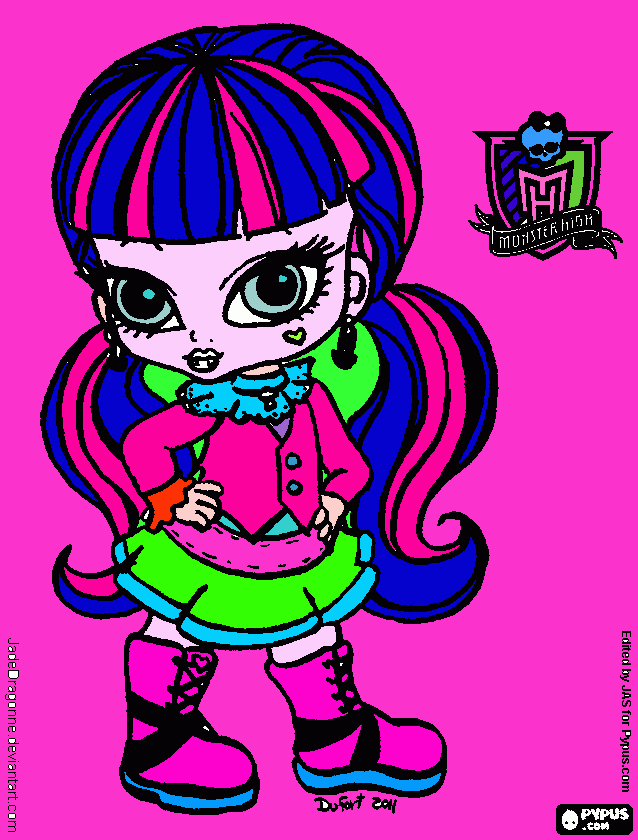 Monster high baby coloring page