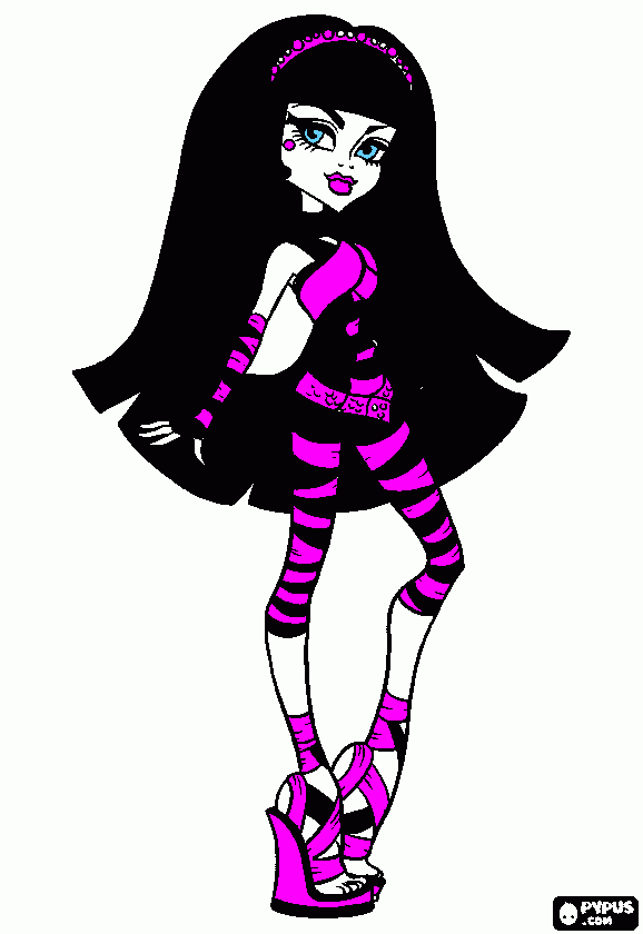 monster  high doll coloring page