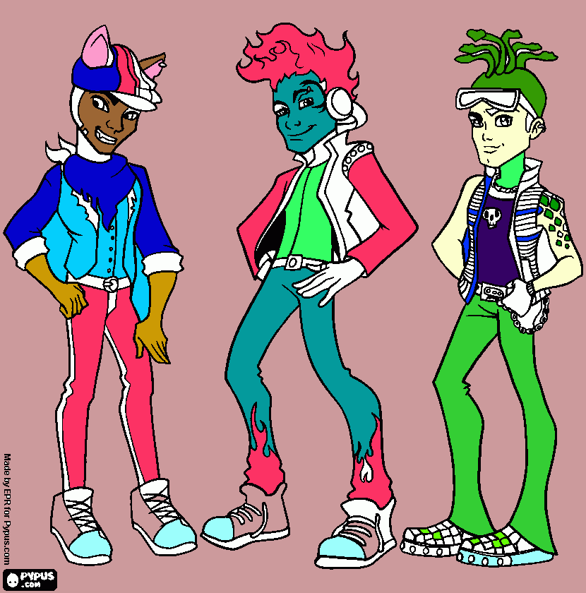 monster high guys coloring page