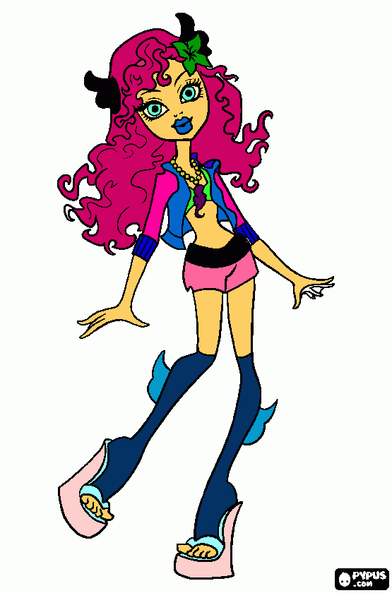 monster hight coloring page
