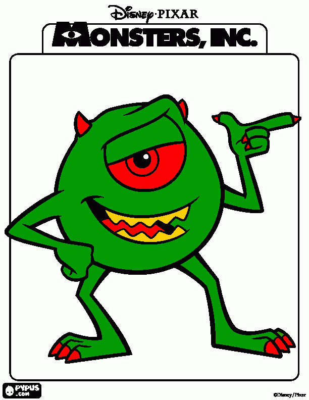 Monster inc coloring page