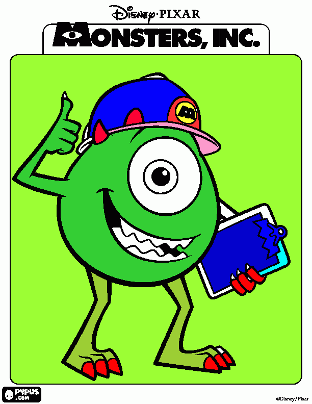 monsters inc coloring page