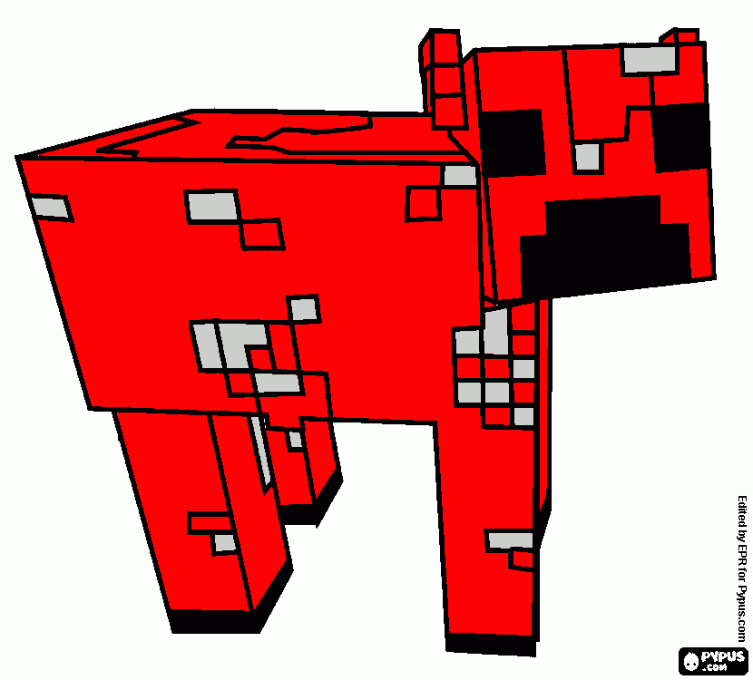 mooshroom cow coloring page