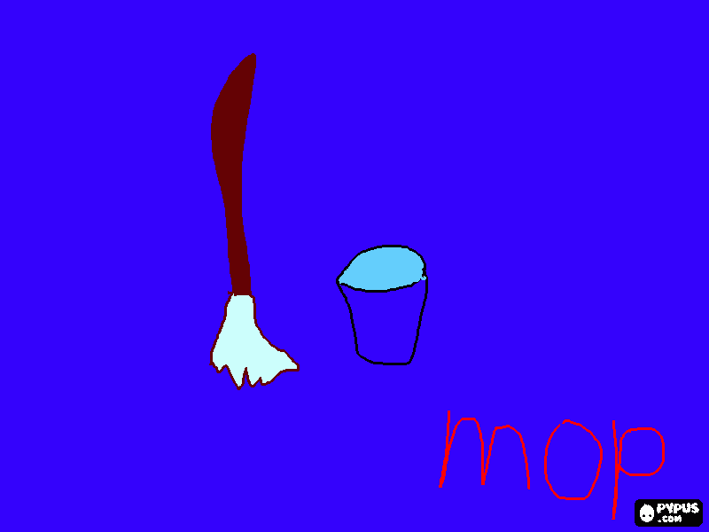mop coloring page