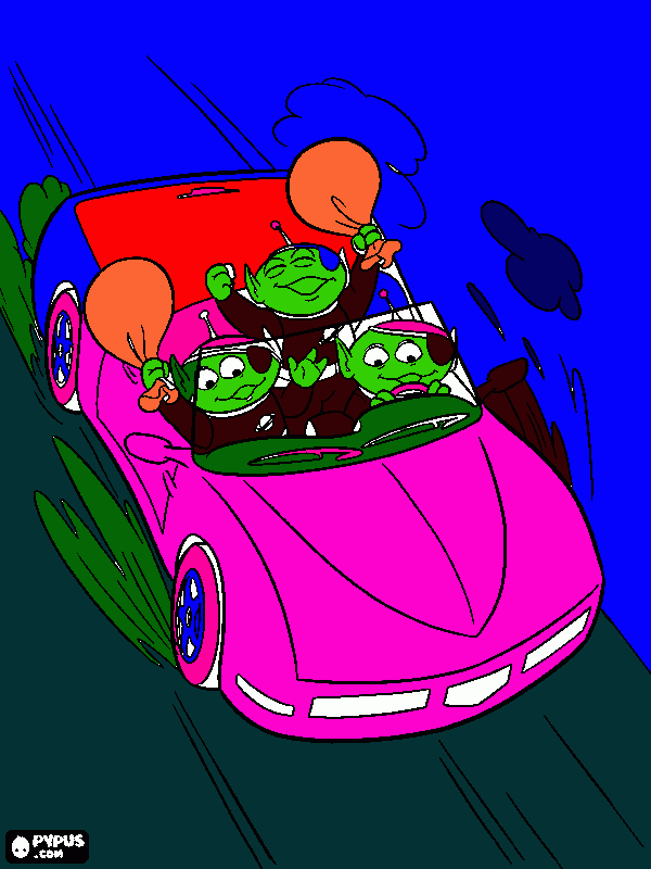morgans alien picture coloring page