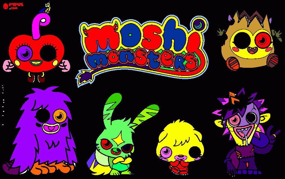 moshi monster pirate picture coloring page