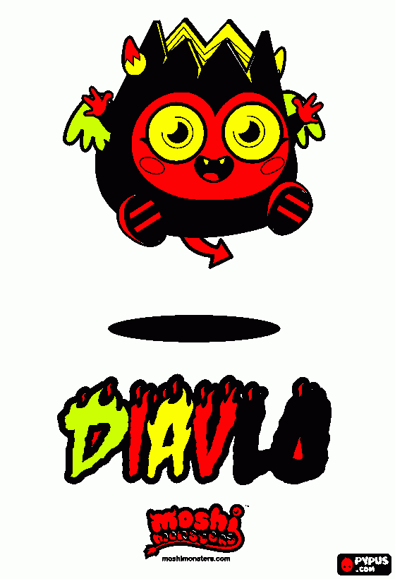 moshi monster.... coloring page