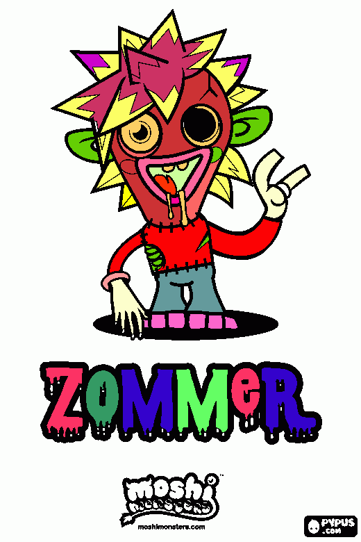  Moshi Monster coloring page