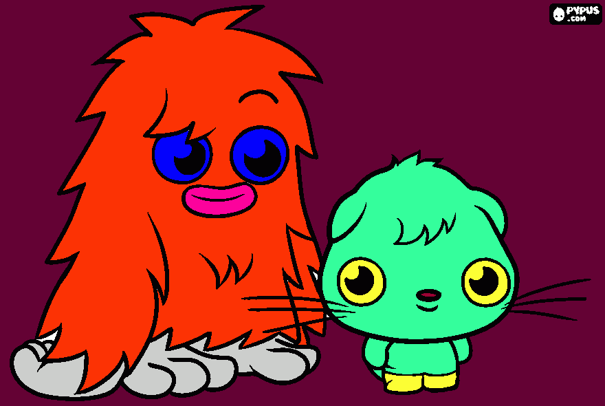 moshi pal coloring page