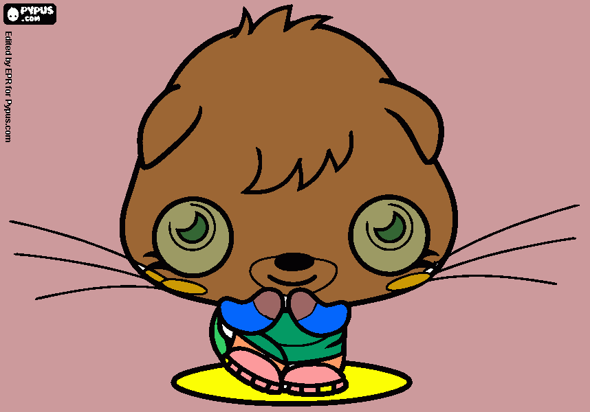 moshi popet coloring page