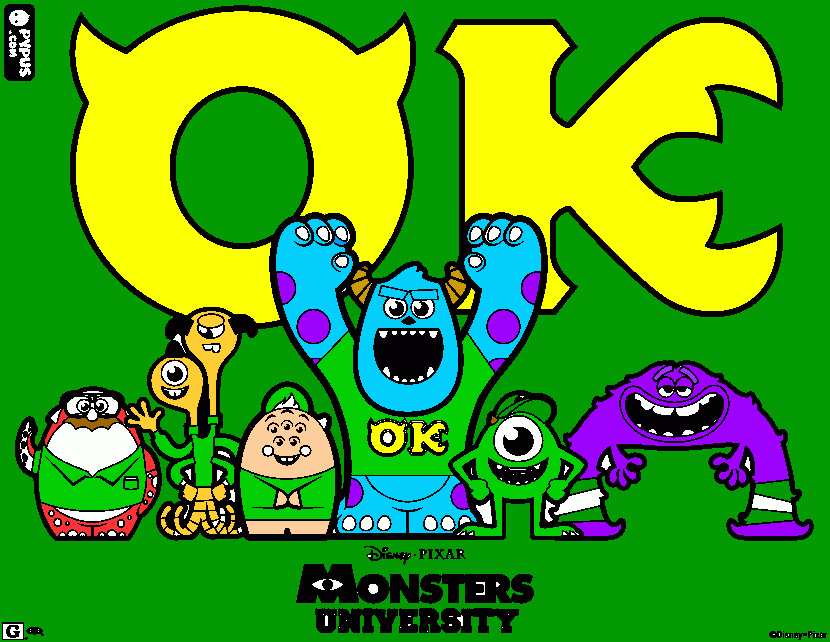 mosters u coloring page