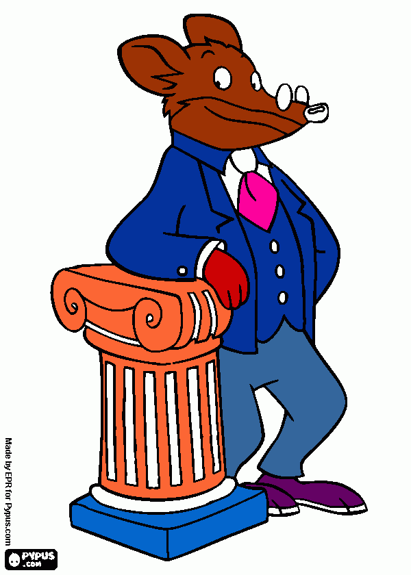 mouse drawing coloring page