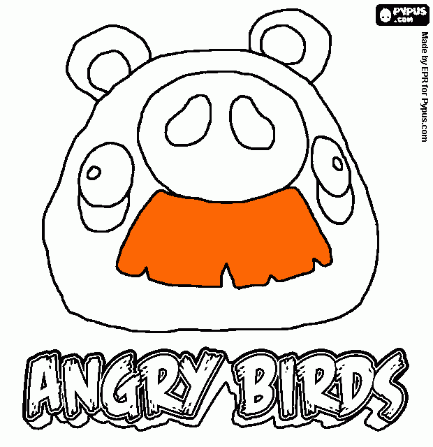 moustache pig coloring page