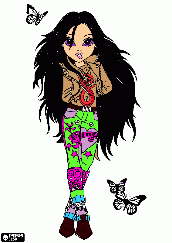 Moxy girl coloring page
