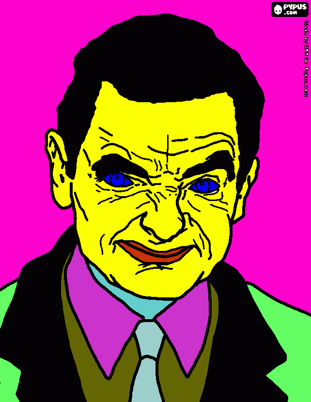 mr bean coloring page