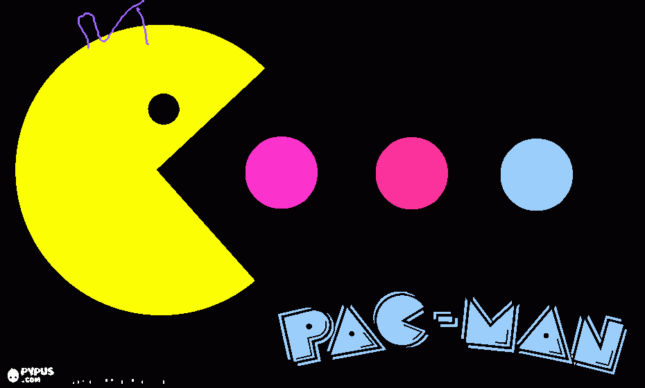 mrs pac man coloring page
